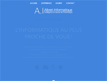 Tablet Screenshot of albret-informatique.com